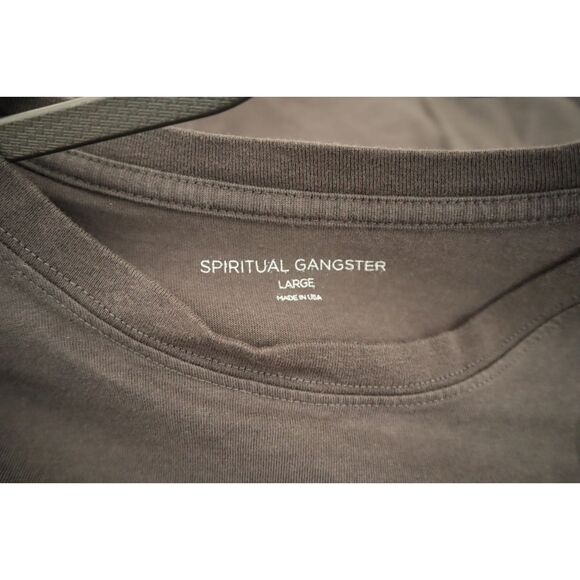 Spiritual Gangster FA30118001 Men's Sz L Vintage Black SG Monogram S/S T-Shirt - Picture 3 of 7